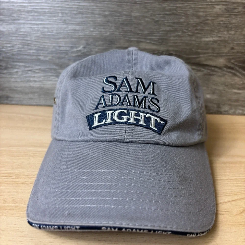 Samuel Adams Hat Cap Strap Back Gray Sam Adams Light Beer‎ Adjustable